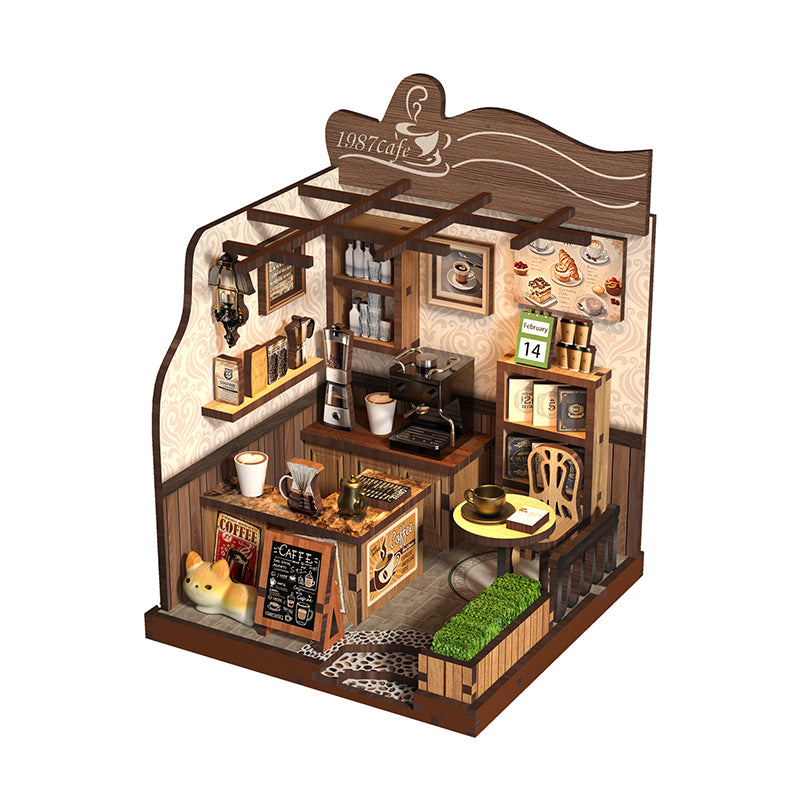 Country Cafe - DIY Dollhouse Kit Miniature Rural Coffee Shop