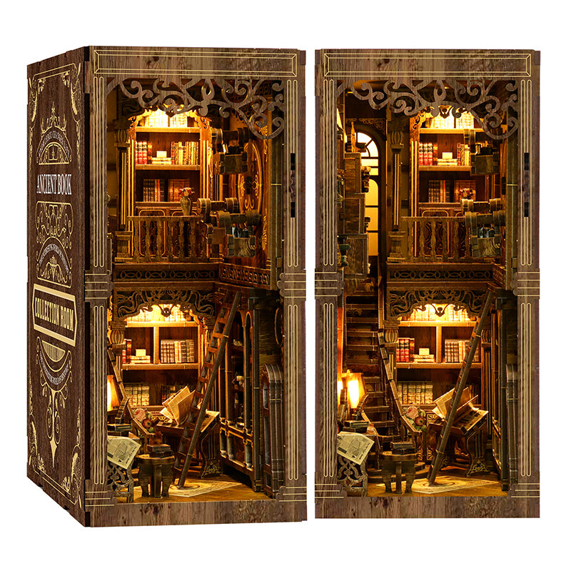 Antique Book Collection Room - DIY Book Nook Kit 3D Miniature Library