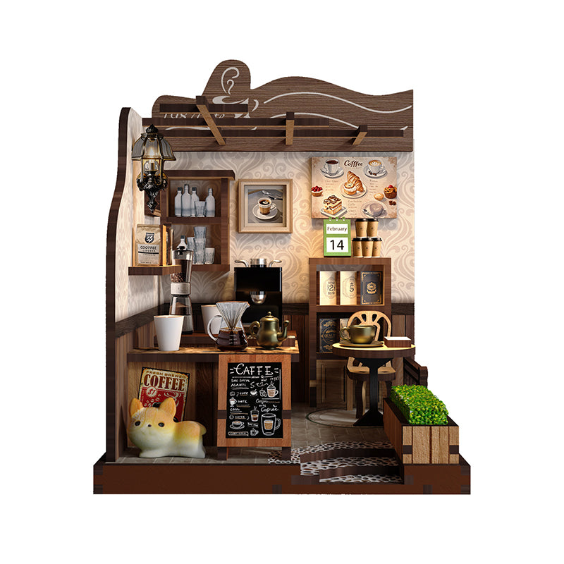 Country Cafe - DIY Dollhouse Kit Miniature Rural Coffee Shop