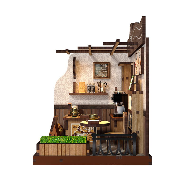 Country Cafe - DIY Dollhouse Kit Miniature Rural Coffee Shop