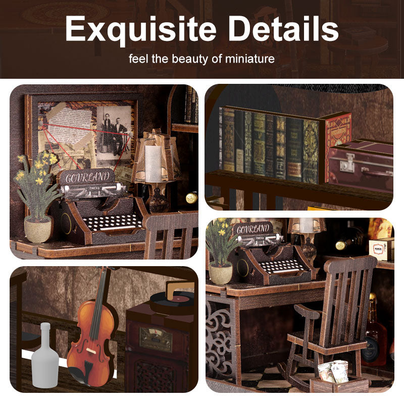 Detective Agency - DIY Dollhouse Kit Mysterious Office