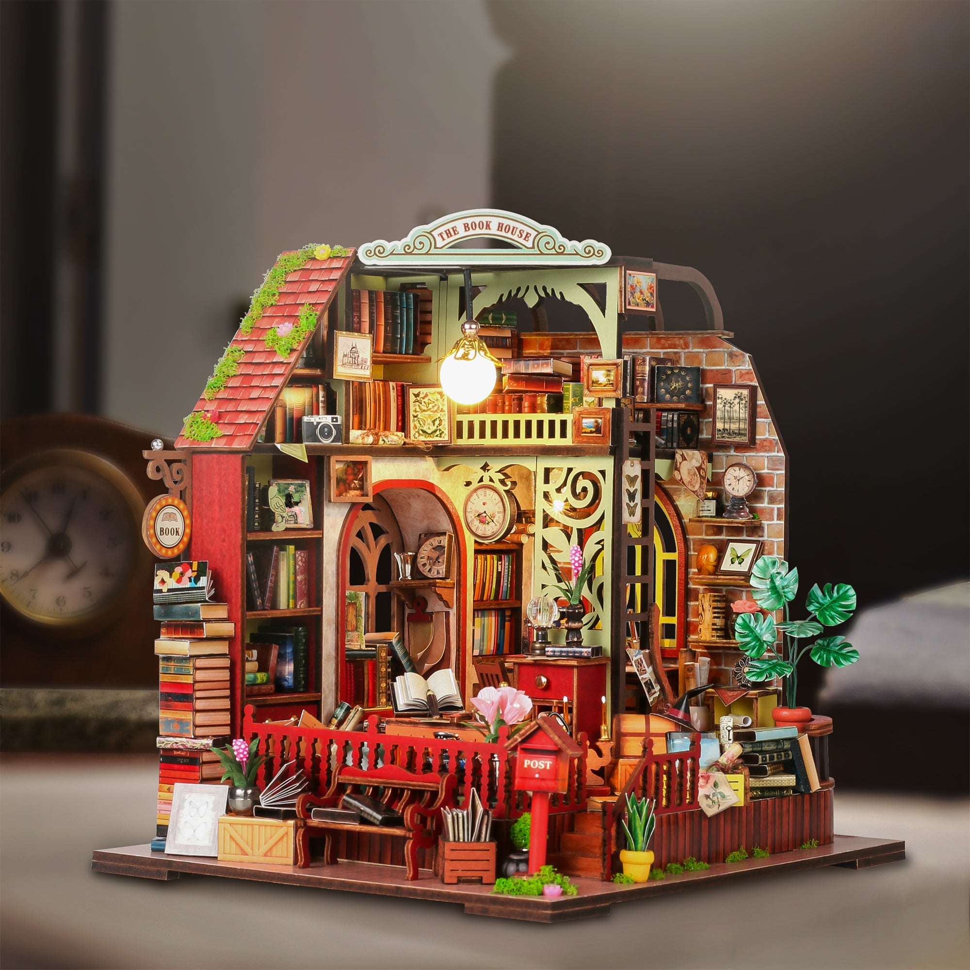 The Book House - DIY Miniature Dollhouse Kit Musical Box