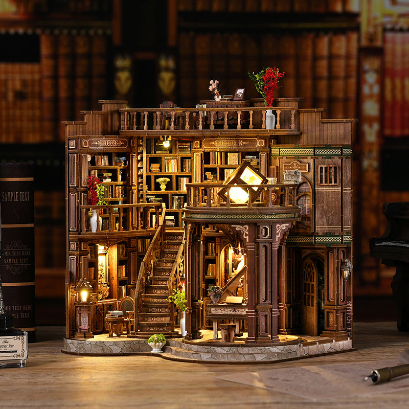 Dreamy Book Hall - DIY Miniature Dollhouse Kit 3D Puzzle