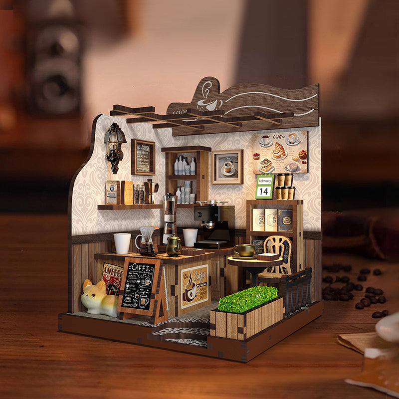 Country Cafe - DIY Dollhouse Kit Miniature Rural Coffee Shop