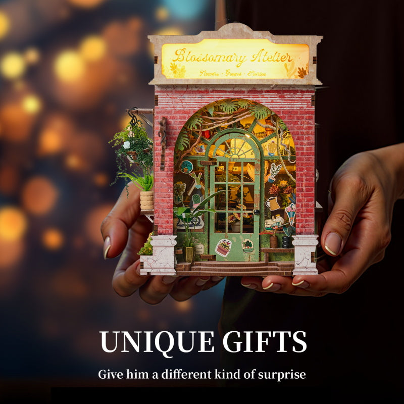 Blossomary Atelier - DIY Book Nook Kit Miniature European Romantic Style Flower Shop