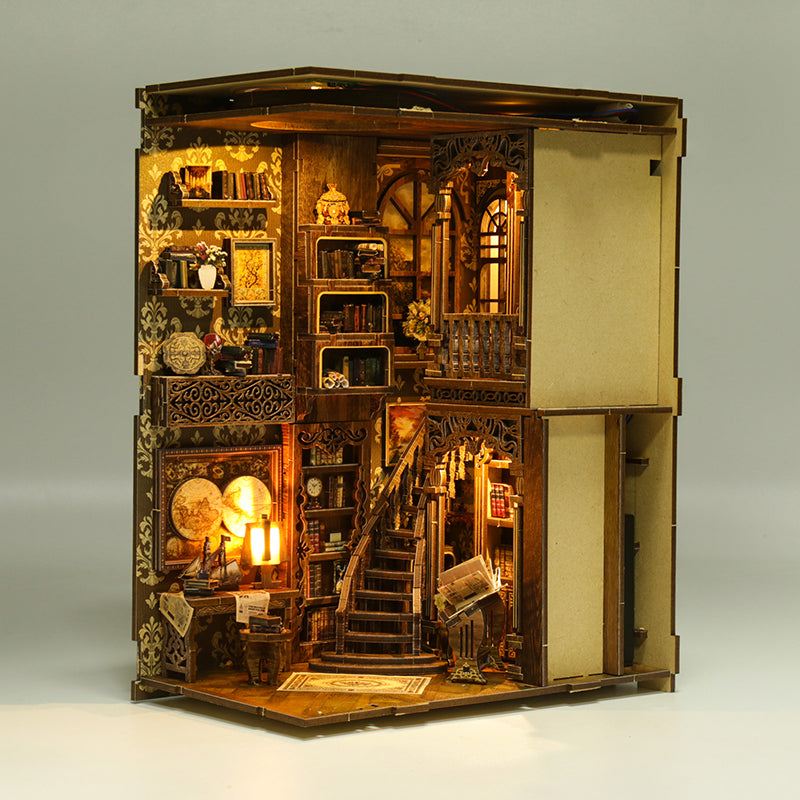 Antique Book Collection Room - DIY Book Nook Kit 3D Miniature Library