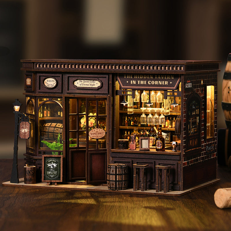 Corner Tavern - DIY Mini Dollhouse Kit Craft Toys 3D Puzzle