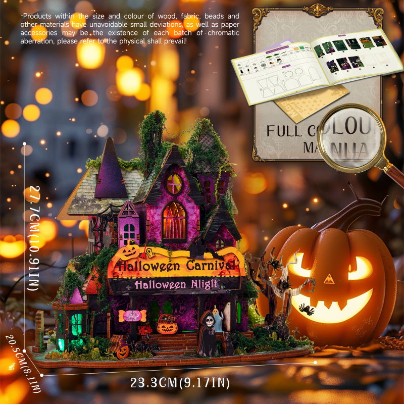 Halloween Carnival - DIY Miniature Dollhouse Kit Magical Halloween Party Night