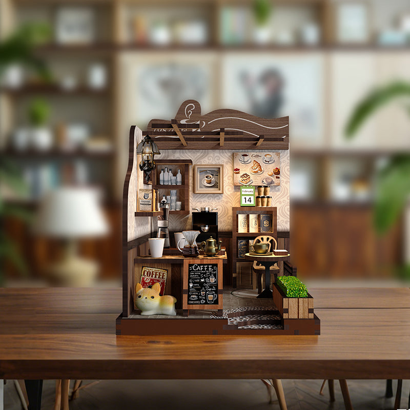 Country Cafe - DIY Dollhouse Kit Miniature Rural Coffee Shop