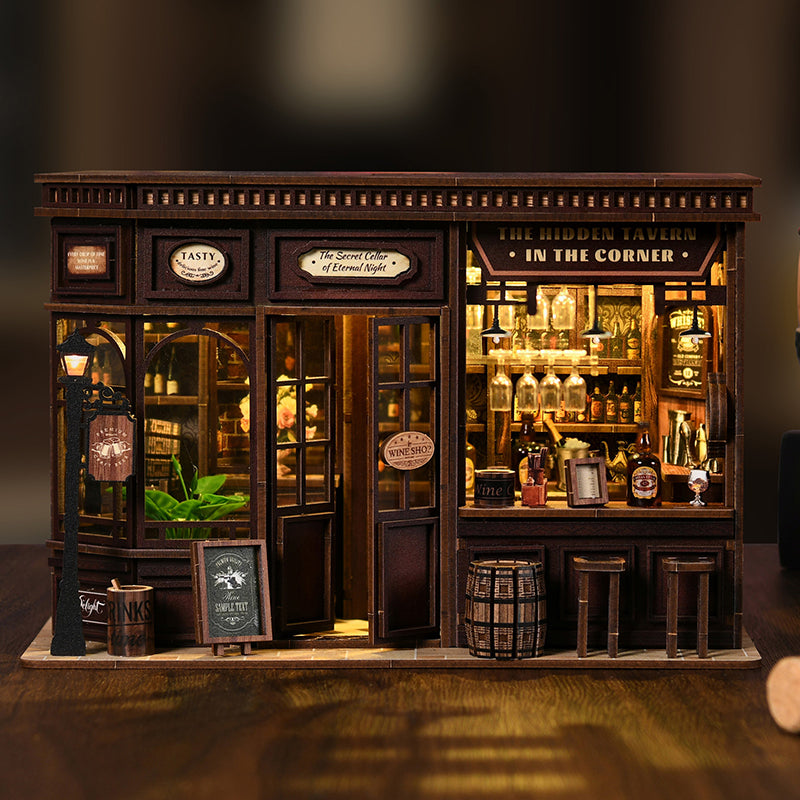 Corner Tavern - DIY Mini Dollhouse Kit Craft Toys 3D Puzzle