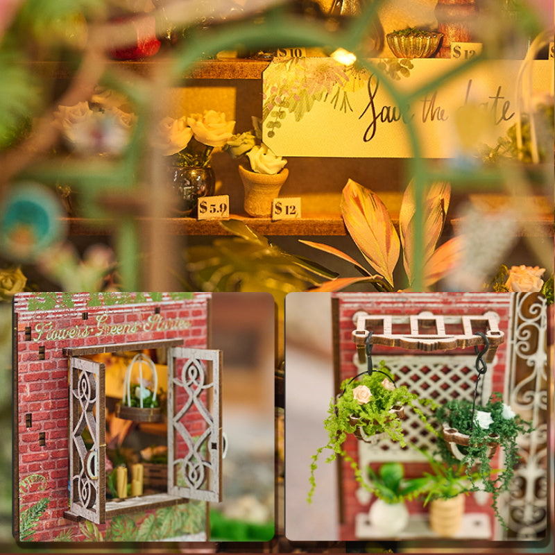 Blossomary Atelier - DIY Book Nook Kit Miniature European Romantic Style Flower Shop