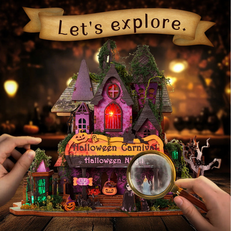 Halloween Carnival - DIY Miniature Dollhouse Kit Magical Halloween Party Night