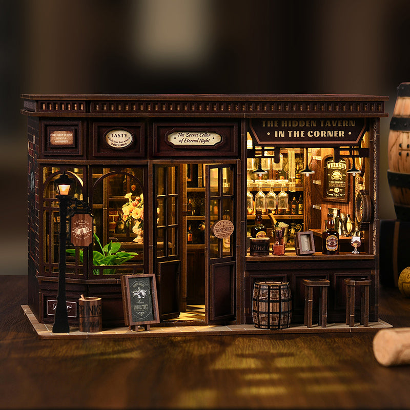 Corner Tavern - DIY Mini Dollhouse Kit Craft Toys 3D Puzzle