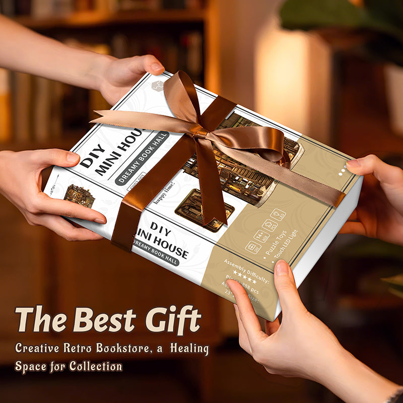 Dreamy Book Hall - DIY Miniature Dollhouse Kit 3D Puzzle