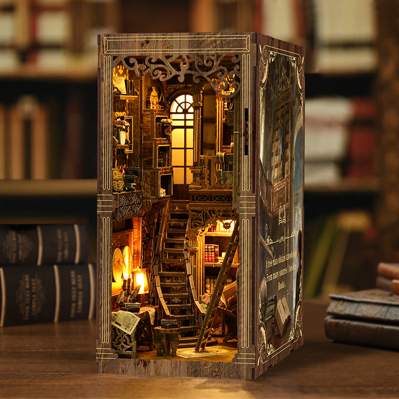Antique Book Collection Room - DIY Book Nook Kit 3D Miniature Library