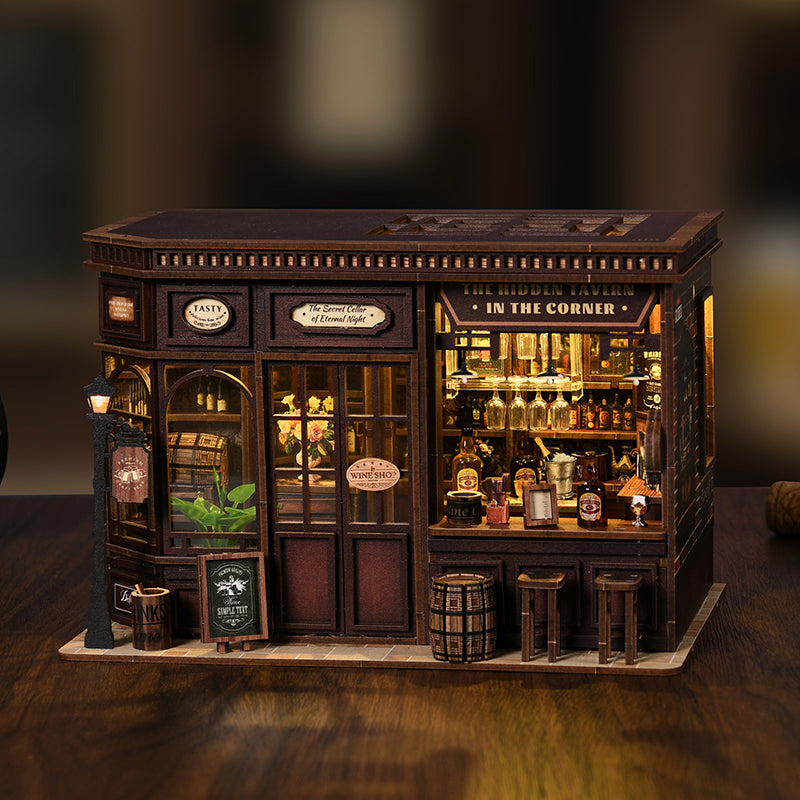 Corner Tavern - DIY Mini Dollhouse Kit Craft Toys 3D Puzzle