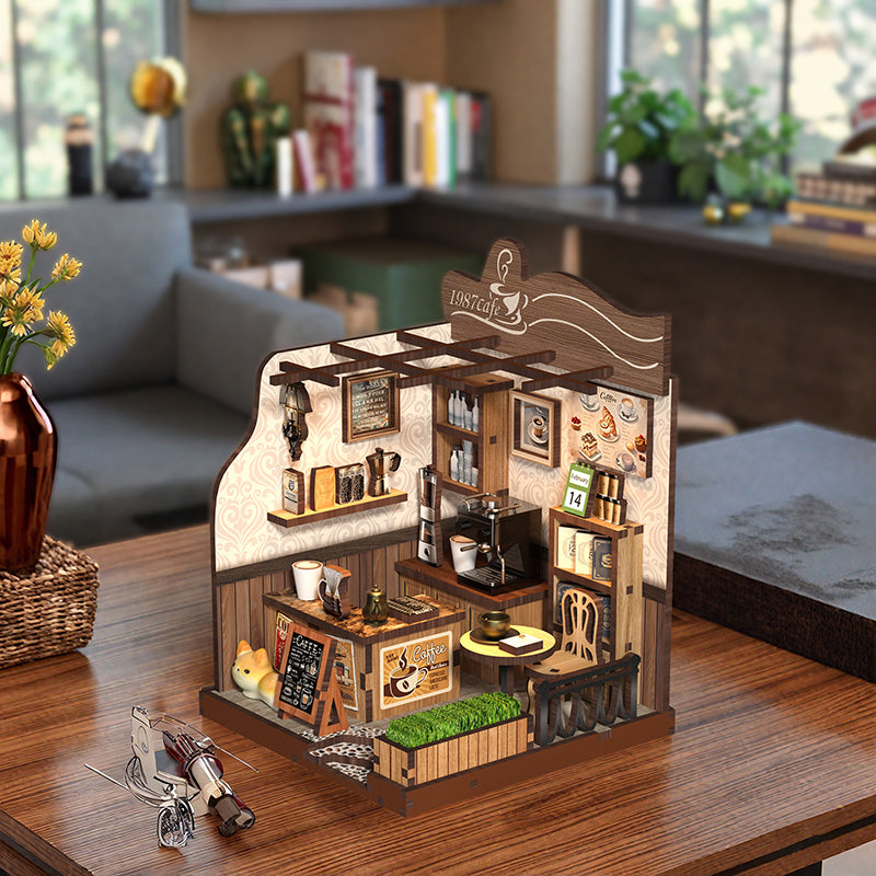 Country Cafe - DIY Dollhouse Kit Miniature Rural Coffee Shop