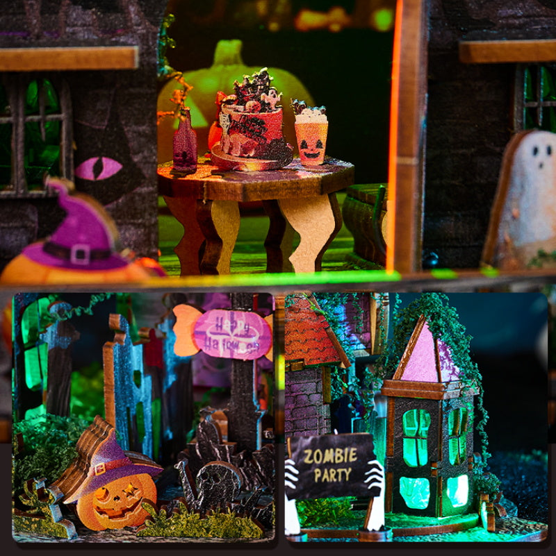 Halloween Carnival - DIY Miniature Dollhouse Kit Magical Halloween Party Night