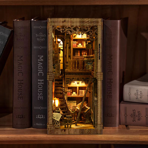 Antique Book Collection Room - DIY Book Nook Kit 3D Miniature Library