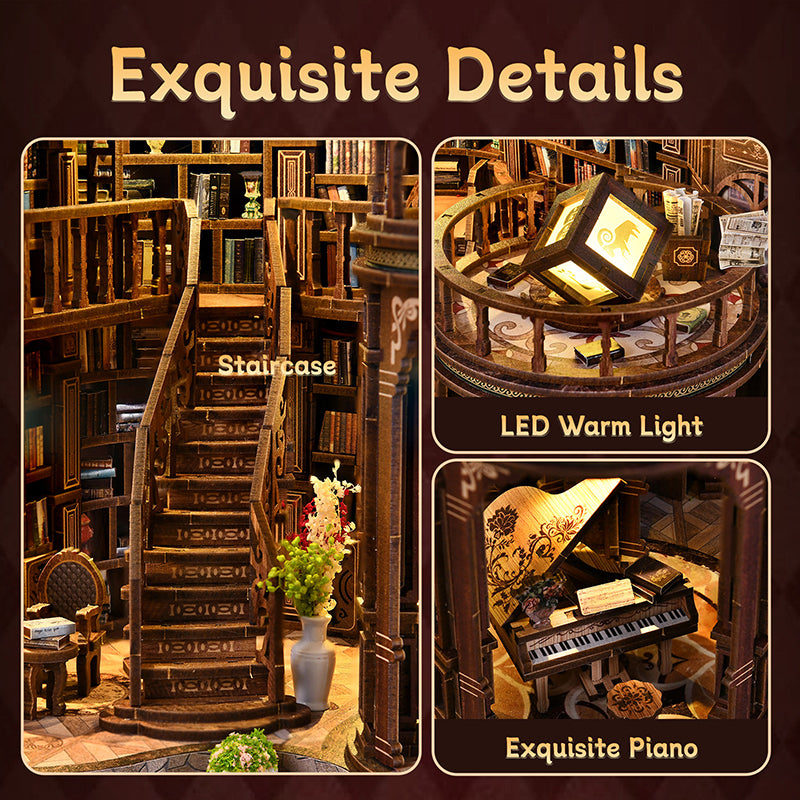 Dreamy Book Hall - DIY Miniature Dollhouse Kit 3D Puzzle