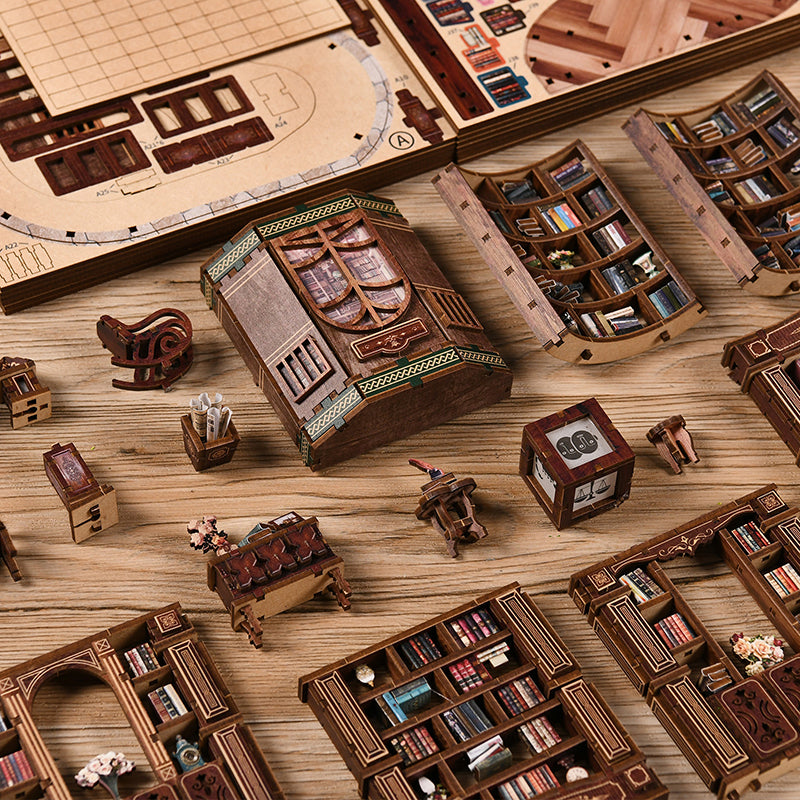 Dreamy Book Hall - DIY Miniature Dollhouse Kit 3D Puzzle