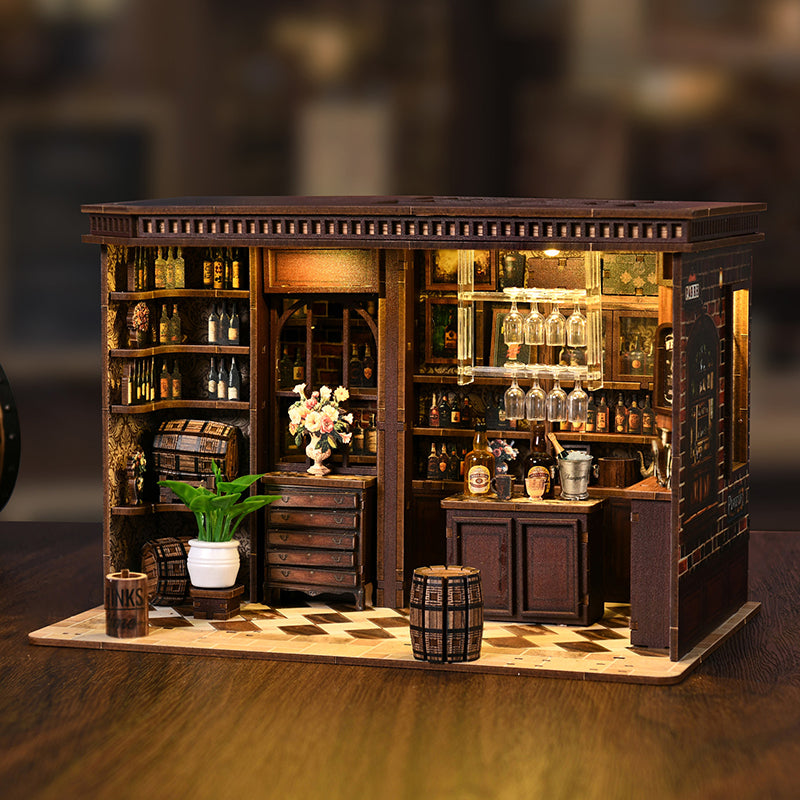 Corner Tavern - DIY Mini Dollhouse Kit Craft Toys 3D Puzzle