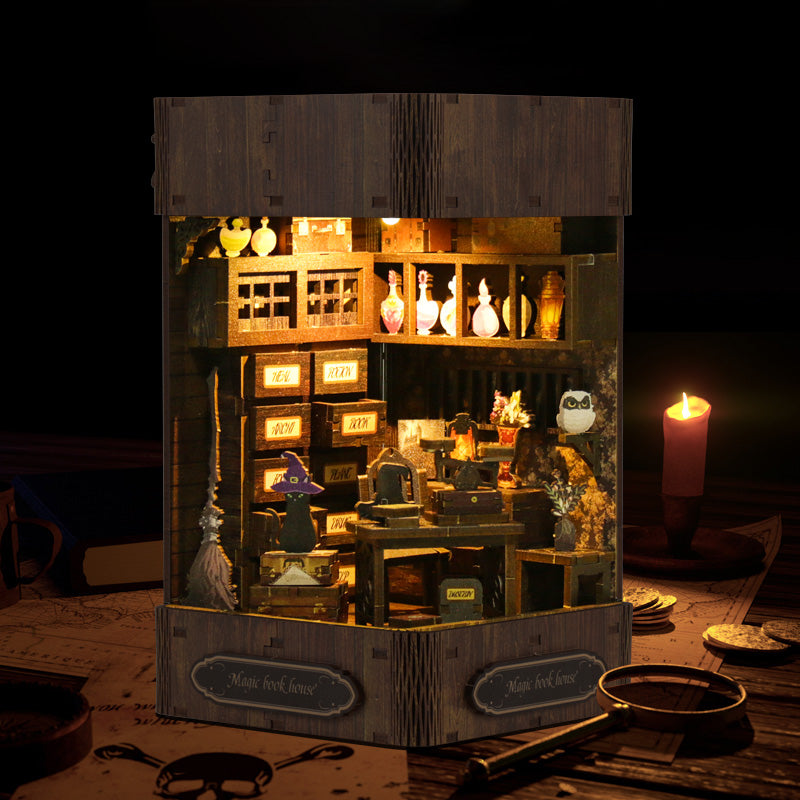 Magic Book House - DIY Dollhouse Kit 3D Miniature Witch's Hut