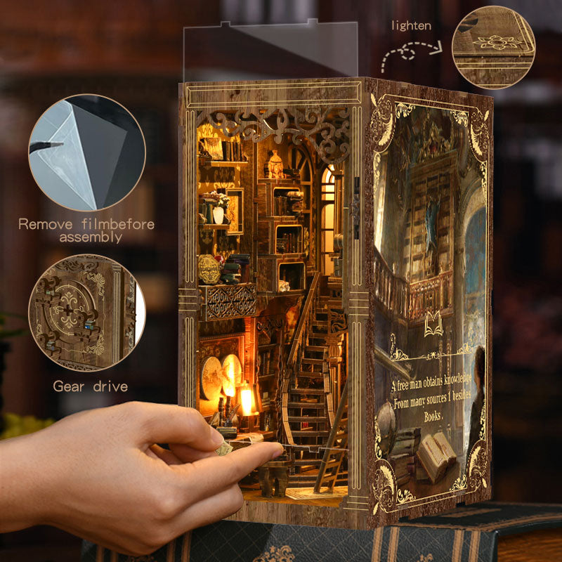 Antique Book Collection Room - DIY Book Nook Kit 3D Miniature Library