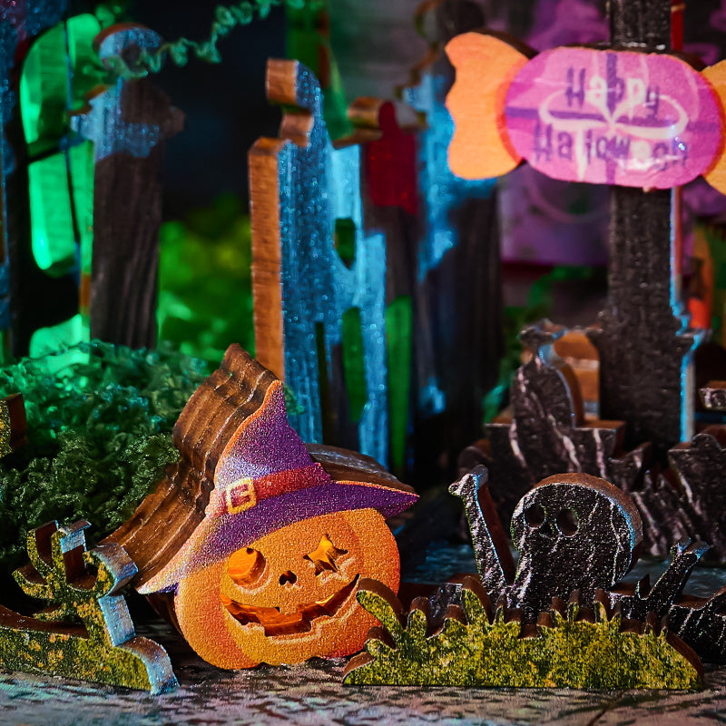 Halloween Carnival - DIY Miniature Dollhouse Kit Magical Halloween Party Night