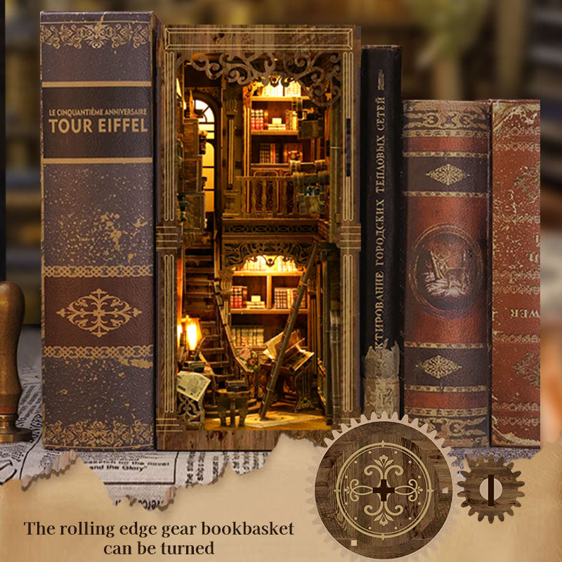 Antique Book Collection Room - DIY Book Nook Kit 3D Miniature Library