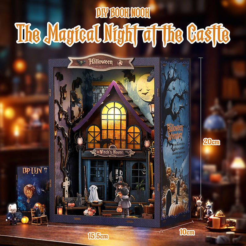 The Magical Night at the Castle - DIY Book Nook Kit Miniature Halloween Witch's House