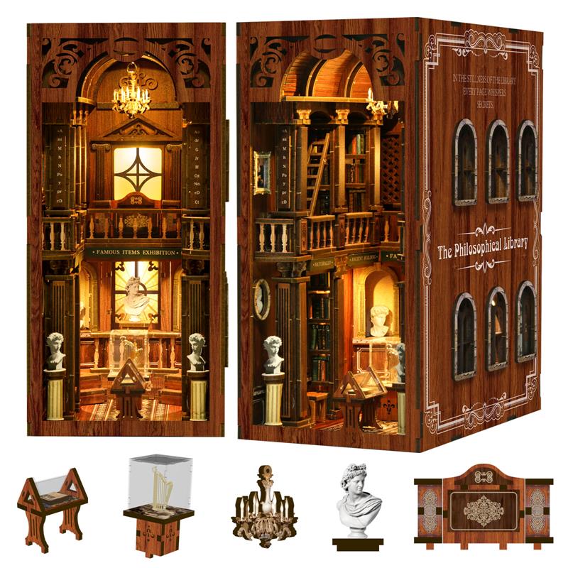 The Philosophical Library - DIY Book Nook Kit Miniature Art Exhibition