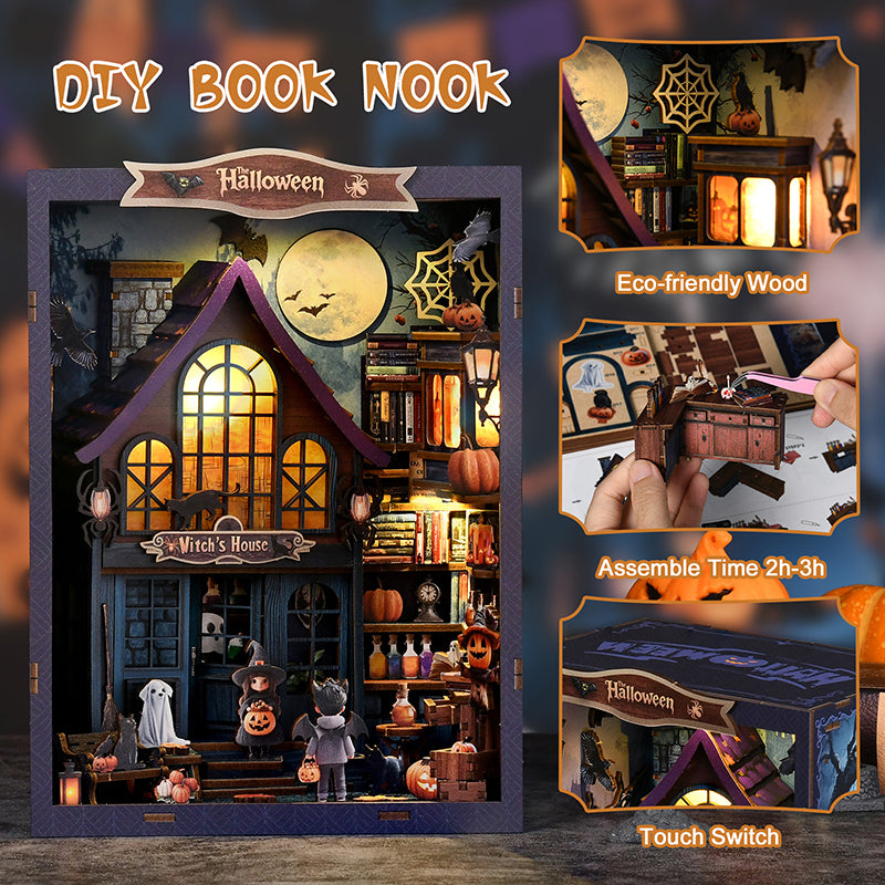 The Magical Night at the Castle - DIY Book Nook Kit Miniature Halloween Witch's House