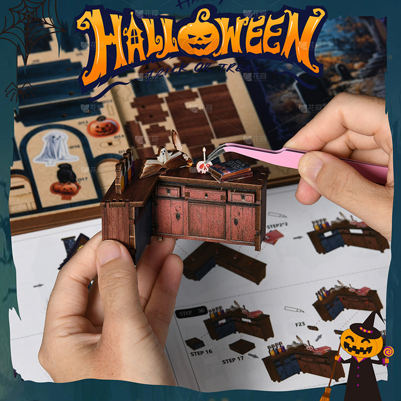 The Magical Night at the Castle - DIY Book Nook Kit Miniature Halloween Witch's House