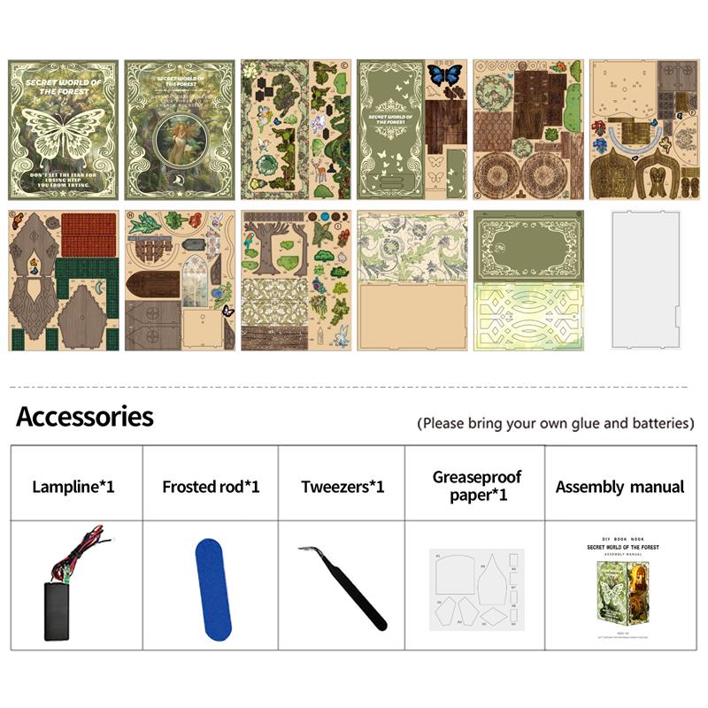 Secret World of The Forest - DIY Book Nook Kit Miniature Fairy World