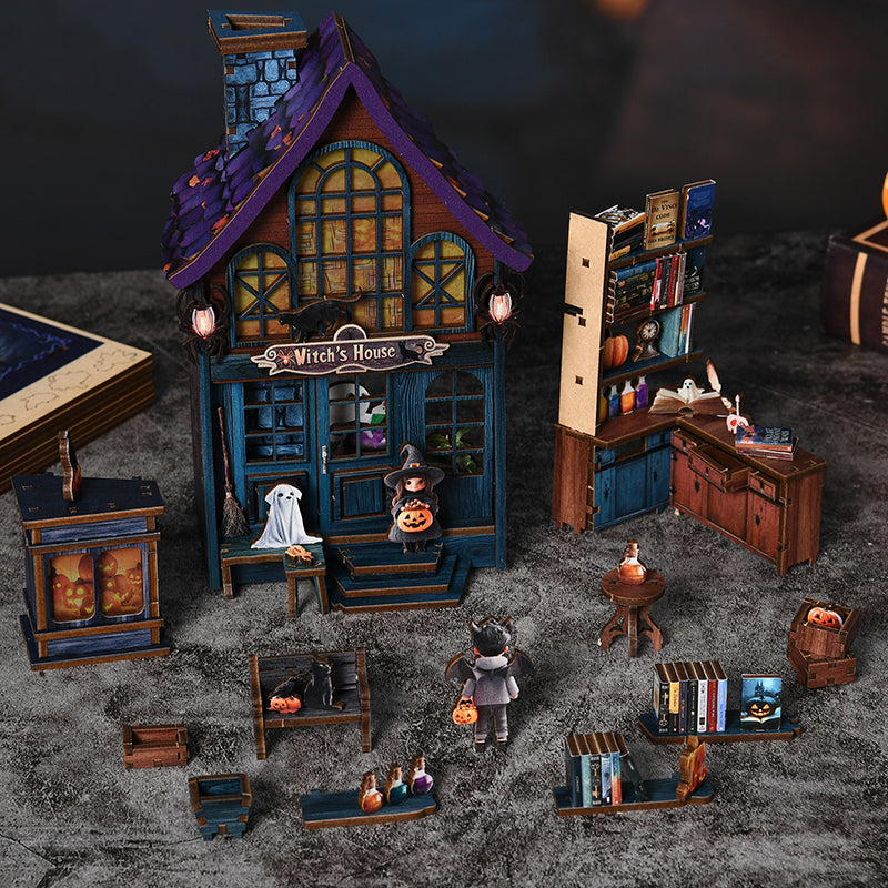 The Magical Night at the Castle - DIY Book Nook Kit Miniature Halloween Witch's House