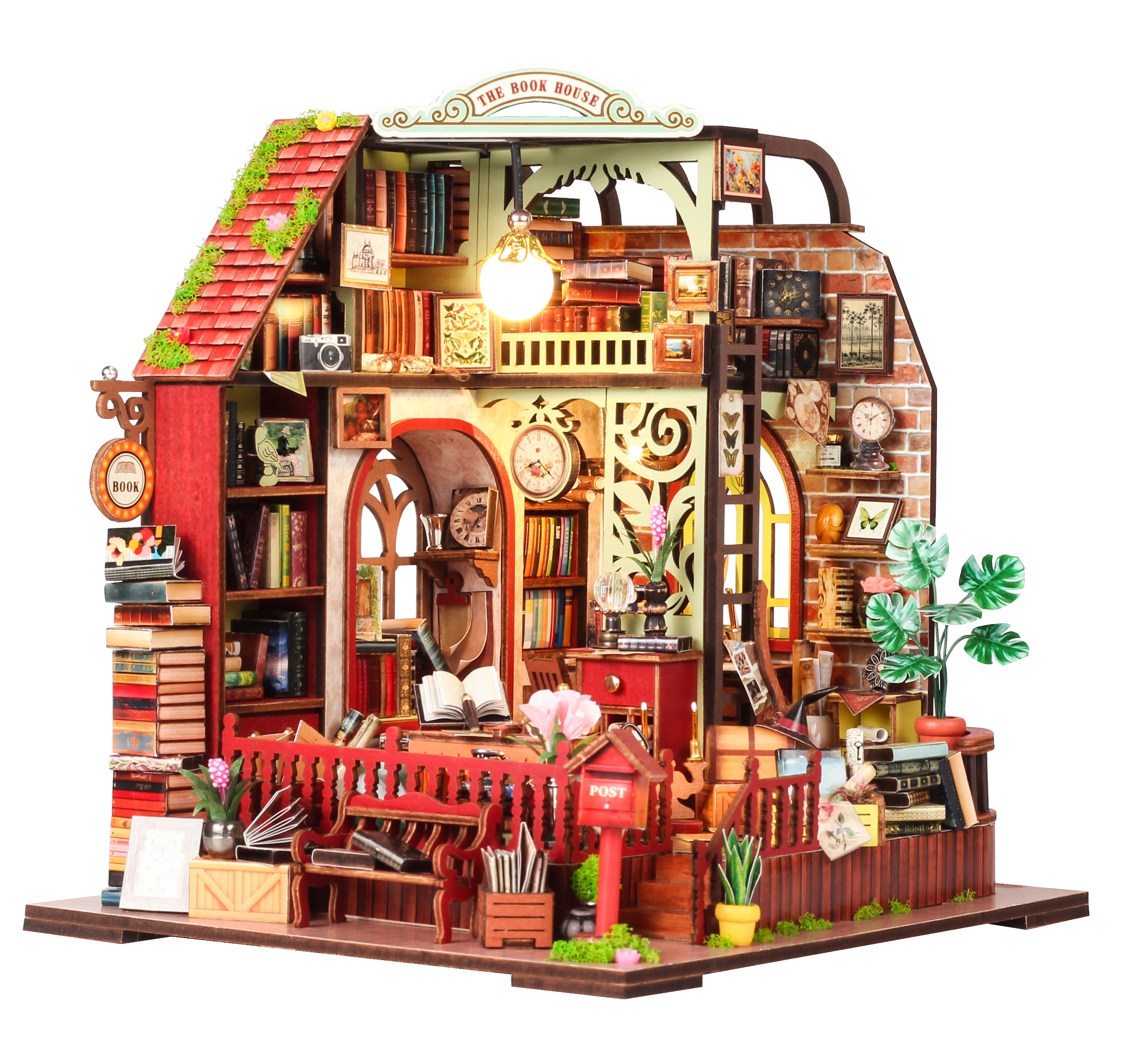 The Book House - DIY Miniature Dollhouse Kit Musical Box