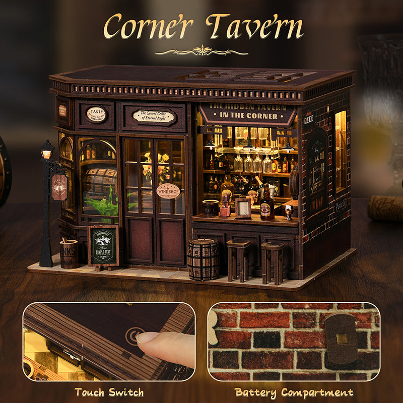 Corner Tavern - DIY Mini Dollhouse Kit Craft Toys 3D Puzzle