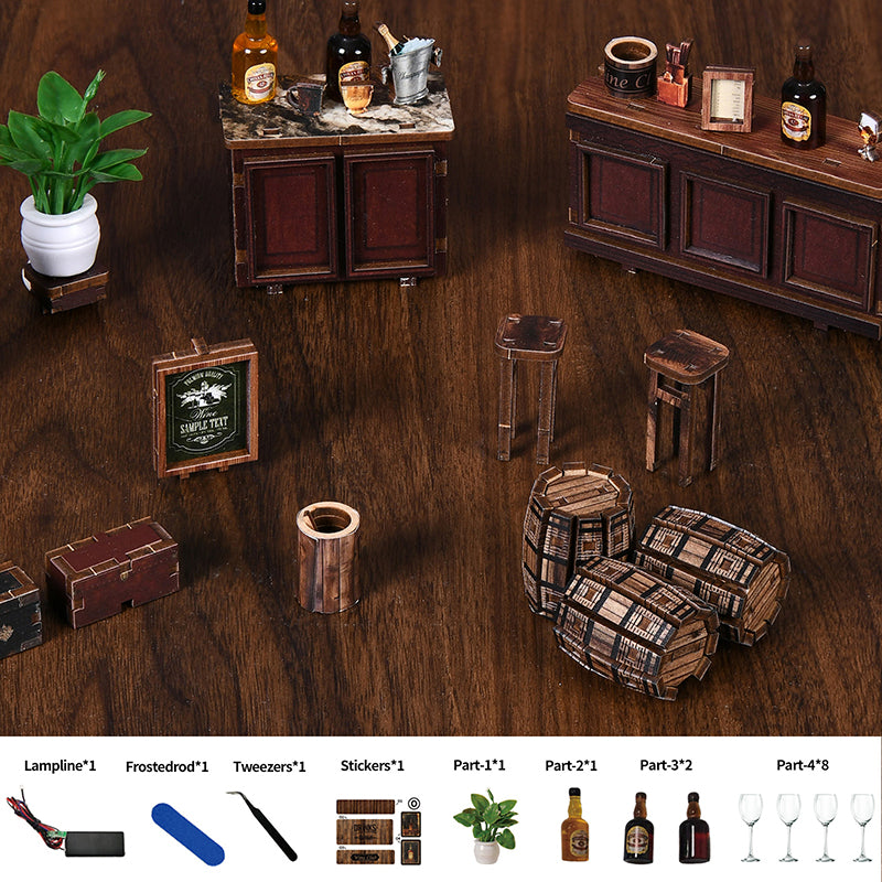 Corner Tavern - DIY Mini Dollhouse Kit Craft Toys 3D Puzzle