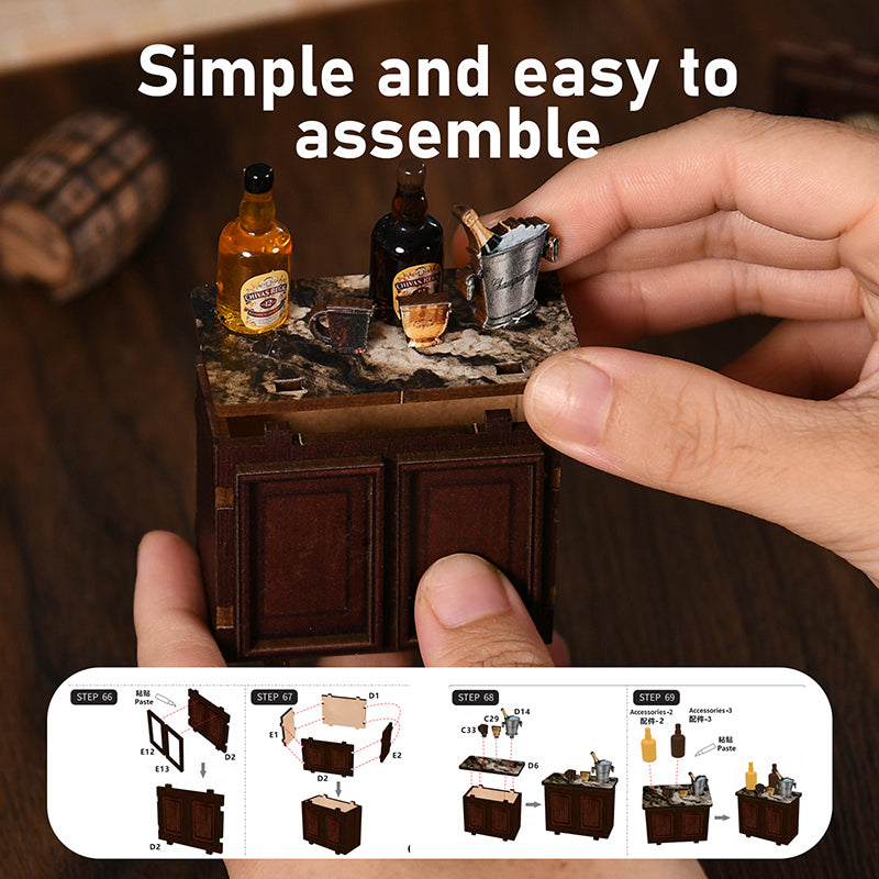 Corner Tavern - DIY Mini Dollhouse Kit Craft Toys 3D Puzzle