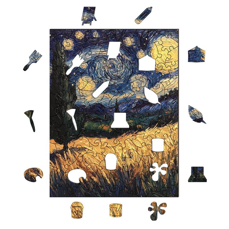 A World Within The Frame - DIY Book Nook Kit Starry Night Puzzle