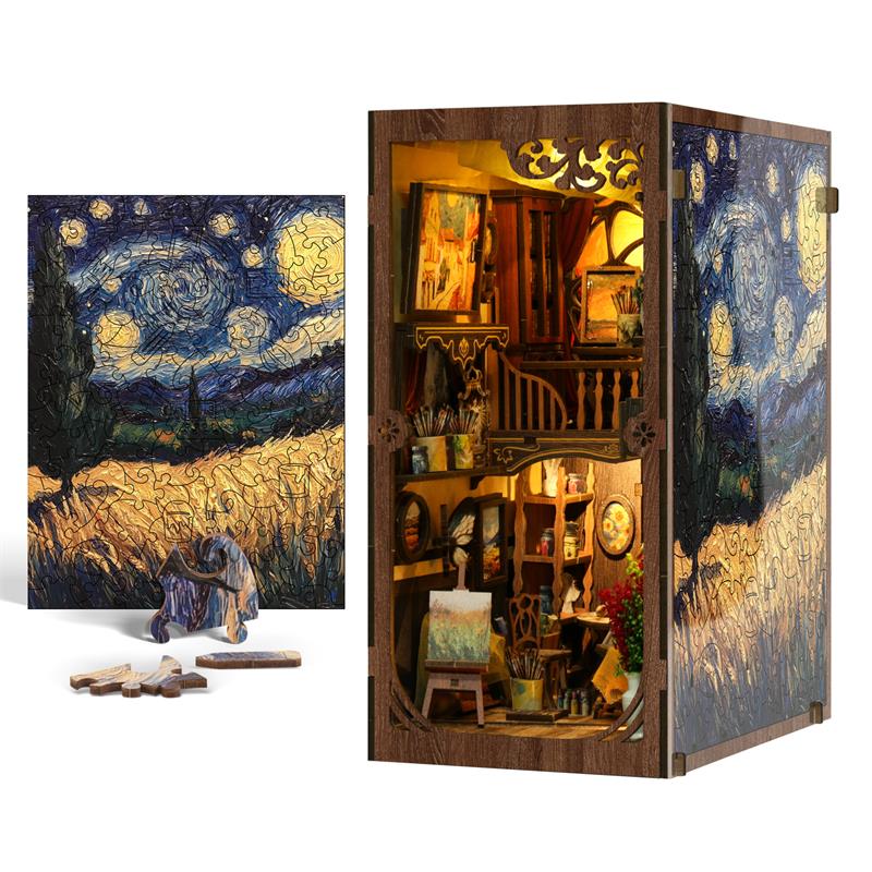 A World Within The Frame - DIY Book Nook Kit Starry Night Puzzle