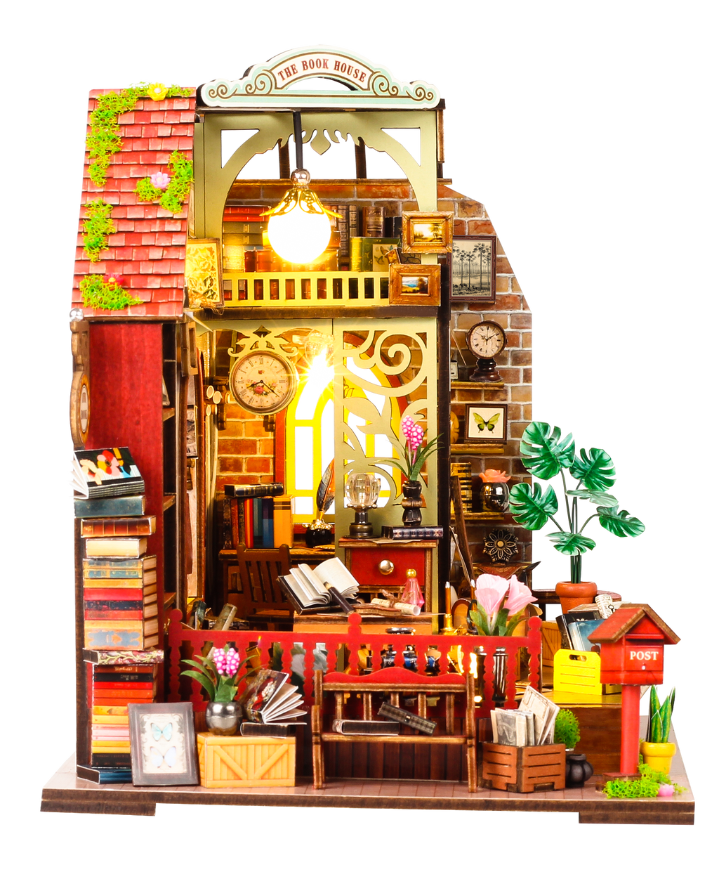 The Book House - DIY Miniature Dollhouse Kit Musical Box