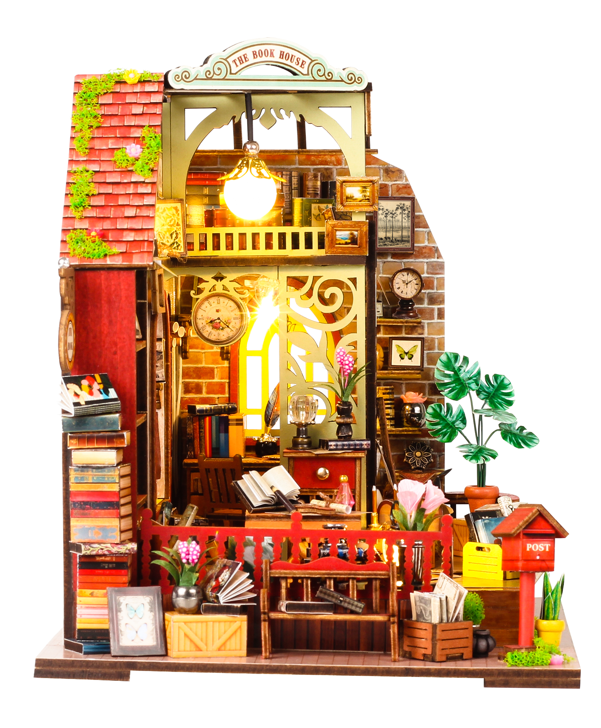 The Book House - DIY Miniature Dollhouse Kit Musical Box