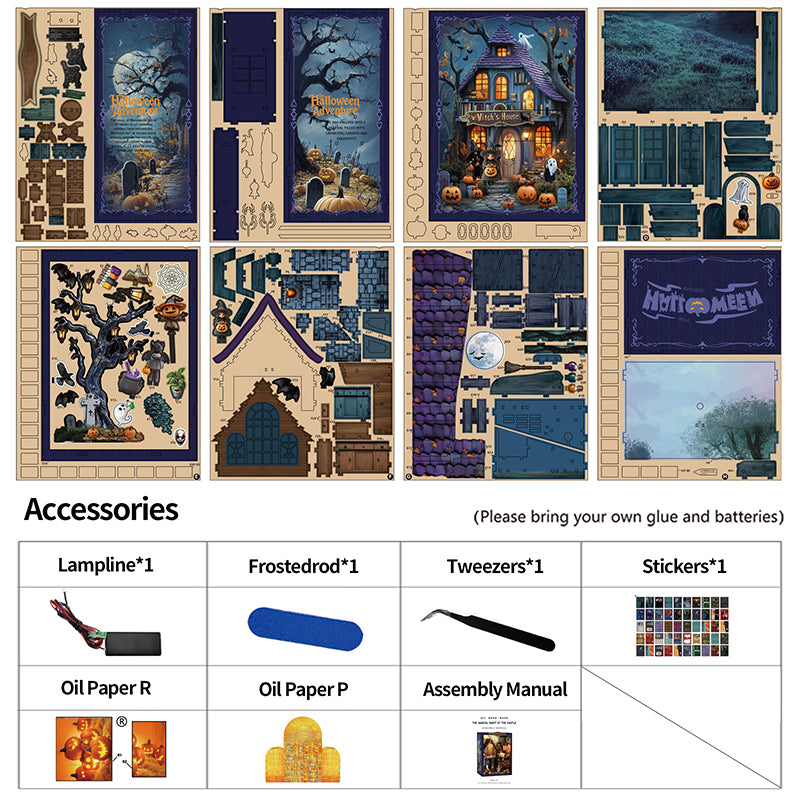 The Magical Night at the Castle - DIY Book Nook Kit Miniature Halloween Witch's House