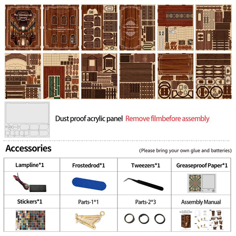 The Philosophical Library - DIY Book Nook Kit Miniature Art Exhibition