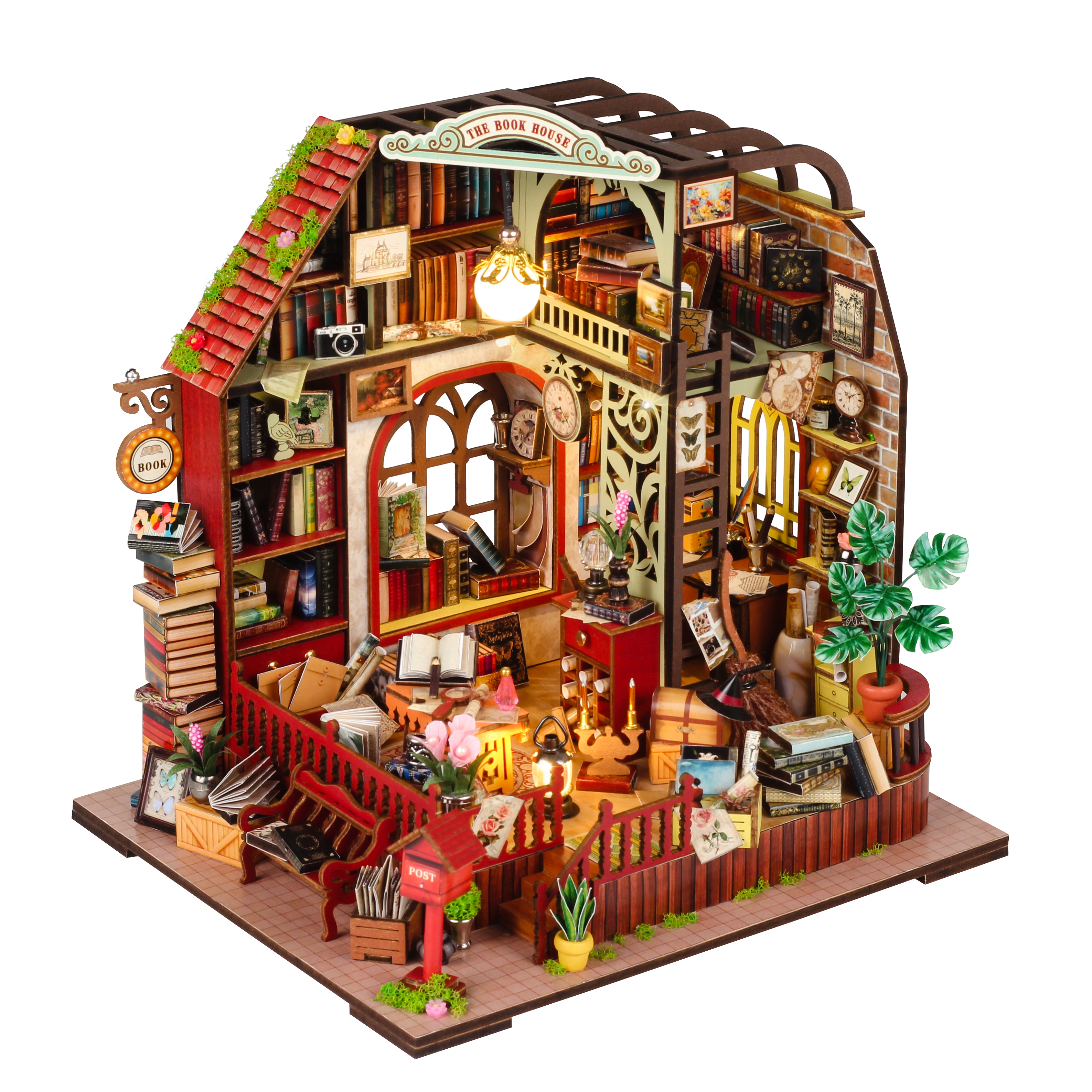 The Book House - DIY Miniature Dollhouse Kit Musical Box