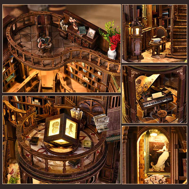 Dreamy Book Hall - DIY Miniature Dollhouse Kit 3D Puzzle