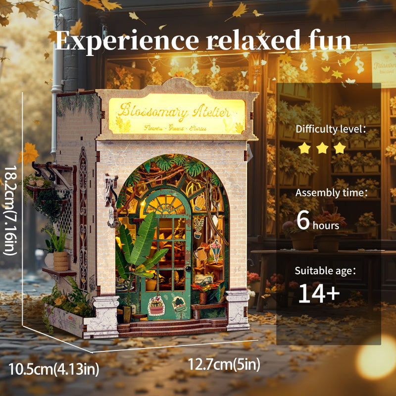 Blossomary Atelier - DIY Book Nook Kit Miniature Flower Shop 3D Puzzle