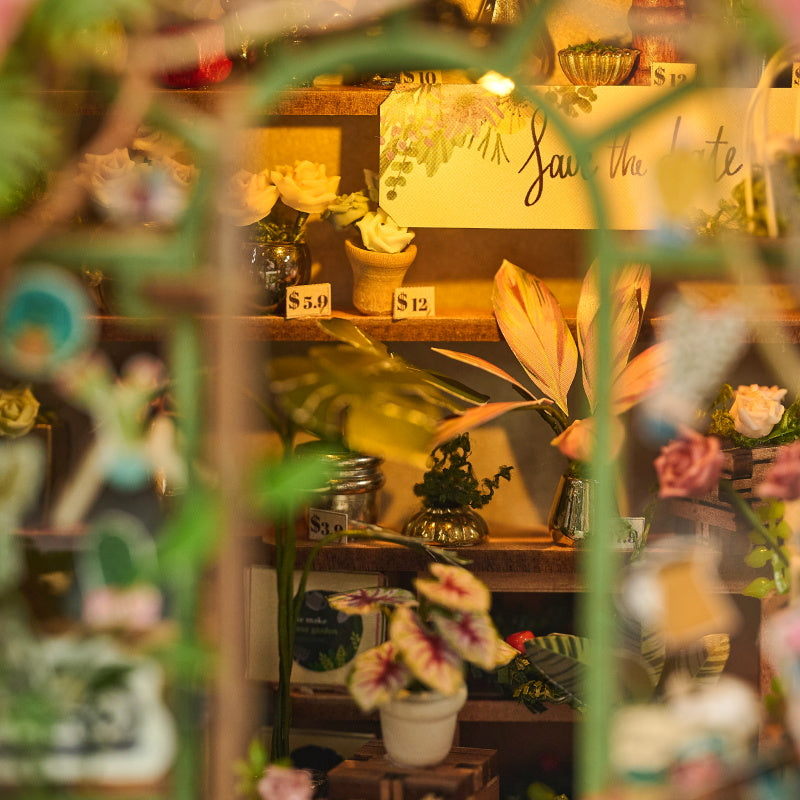 Blossomary Atelier - DIY Book Nook Kit Miniature European Romantic Style Flower Shop